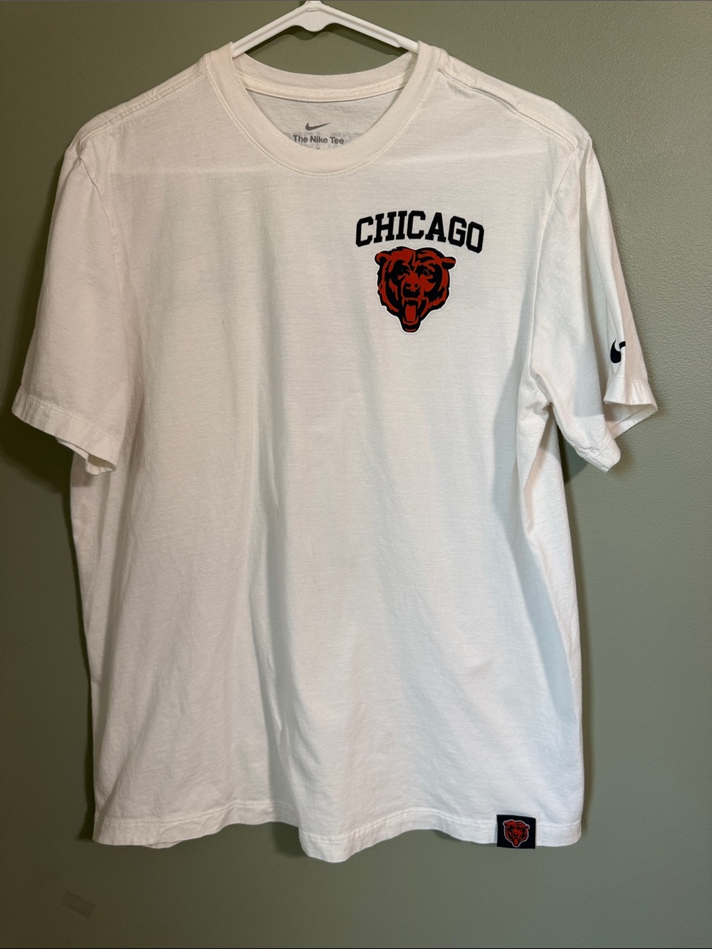 Nike White Chicago Bears Short-Sleeve Logo Tee